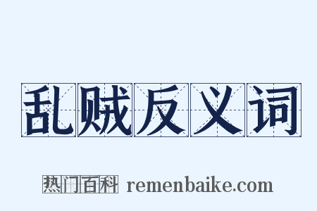 乱贼反义词是什么意思的图片